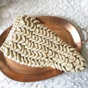 Mermaid Tail Tan with Pink Bow Handmade